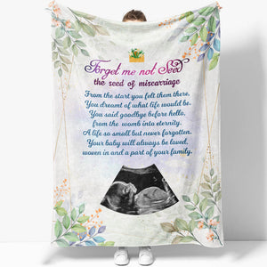 Forget Me Not Seed, The Seed of Miscarriage Gift Blanket for Mom Blanket
