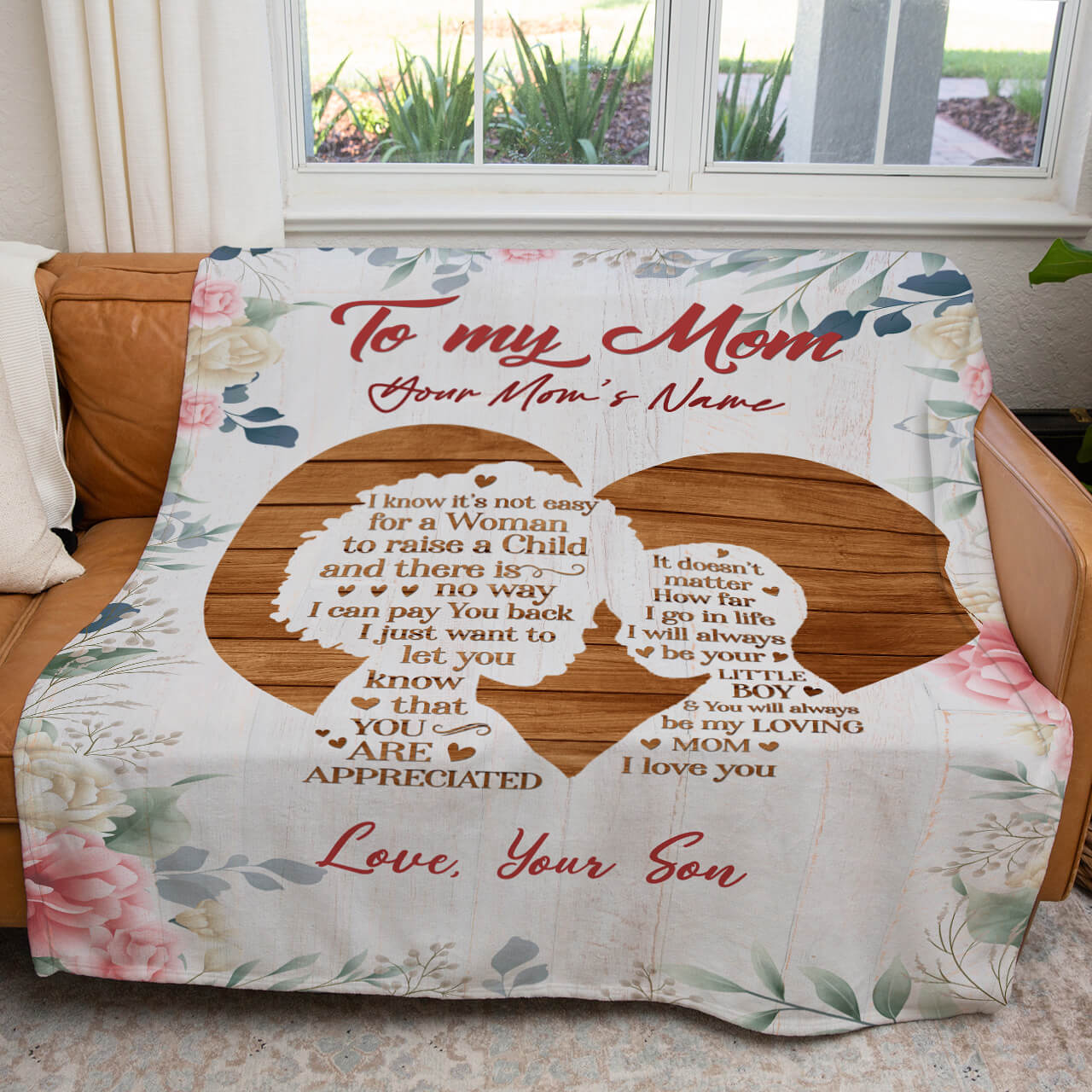 I Will Be Your Little Boy You Will Be My Loving Mom Black Mother's Day Blanket