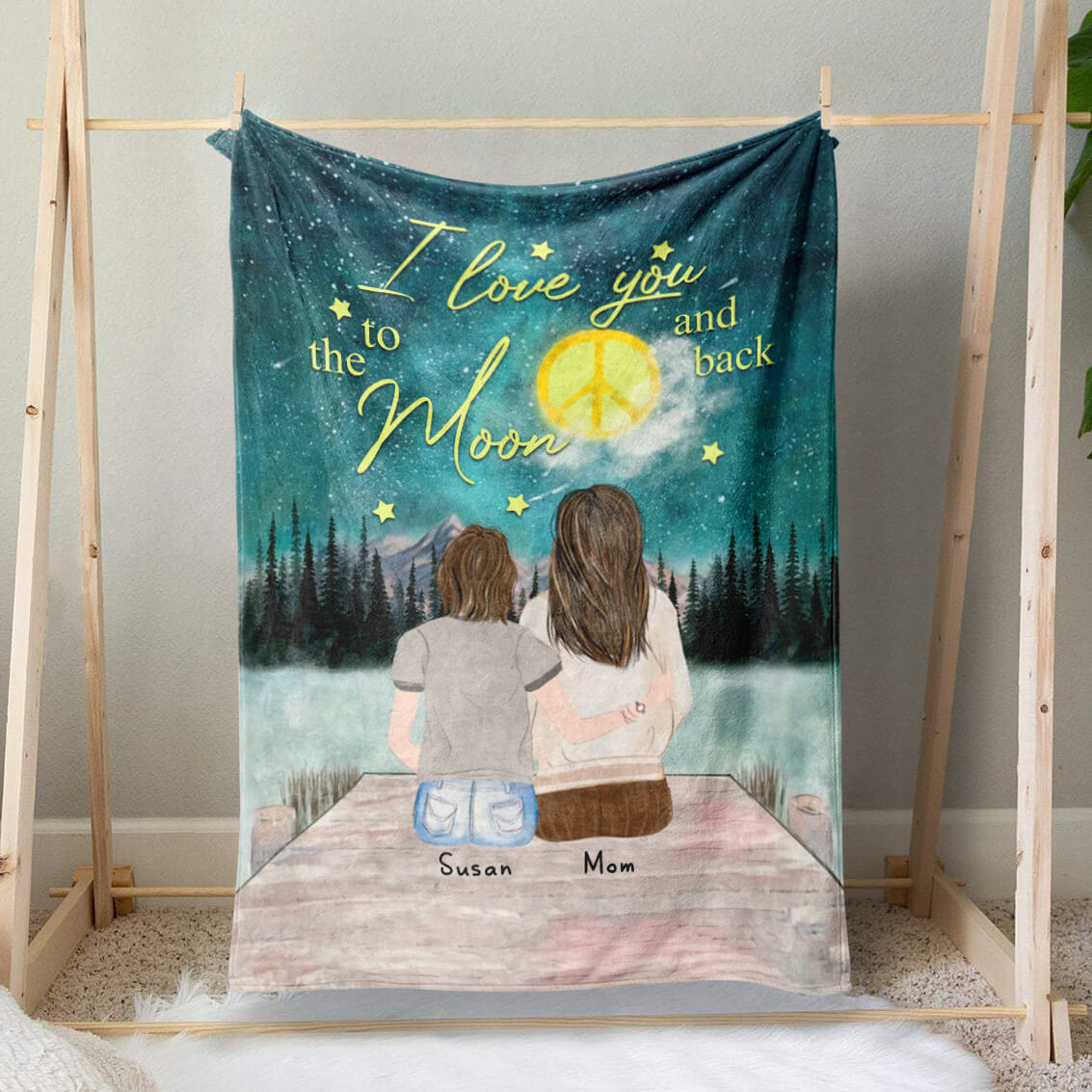 Custom Photo To My Mom Blanket, Mother's Day Gift, Personalized