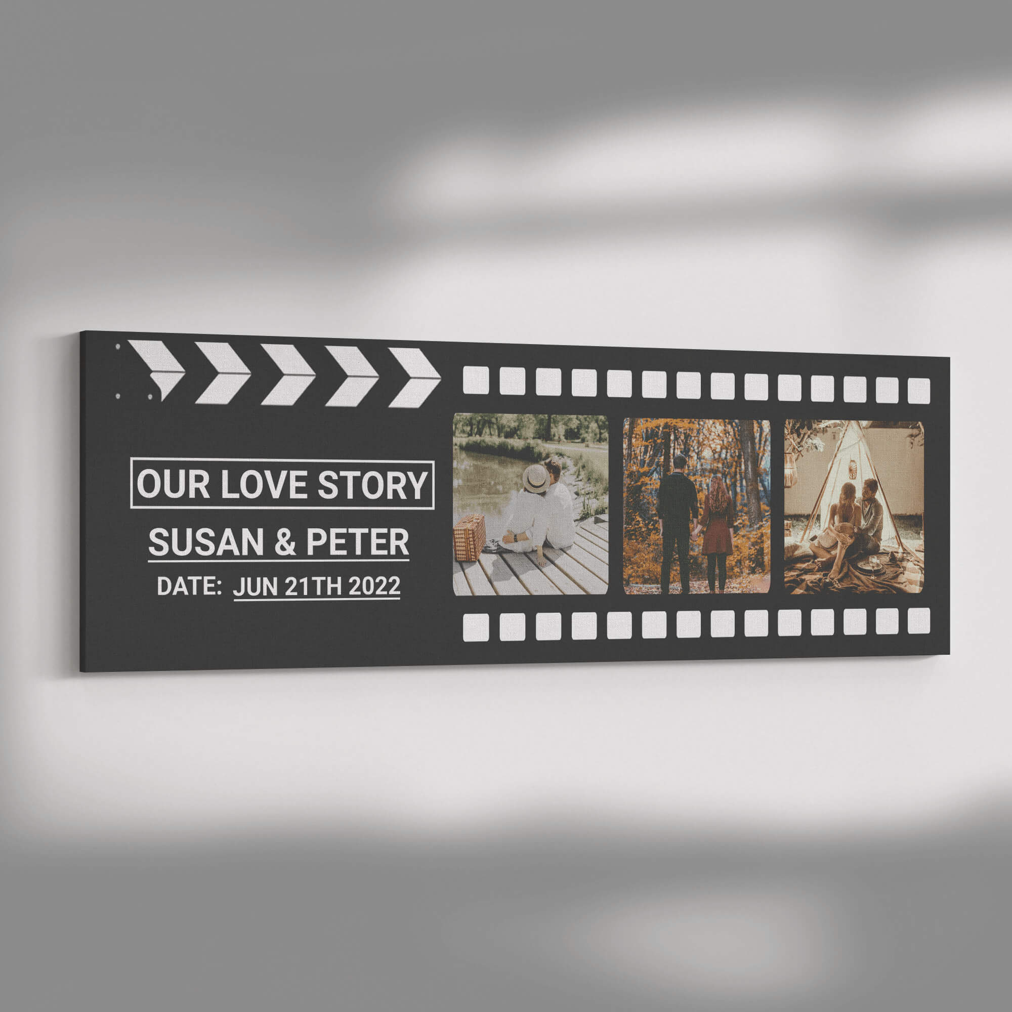 Our Love Story is My Favorite Anniversary Canvas, 8th Anniversary Gift, Cotton Anniversary Gift, Iron Anniversary Gifts