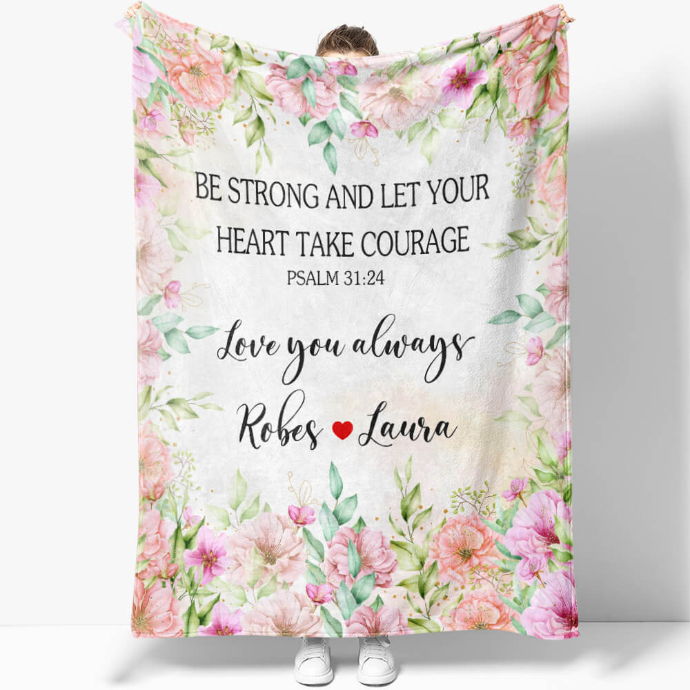 Custom Inspirational Christian Scripture Blanket, Motivational Healing Blanket