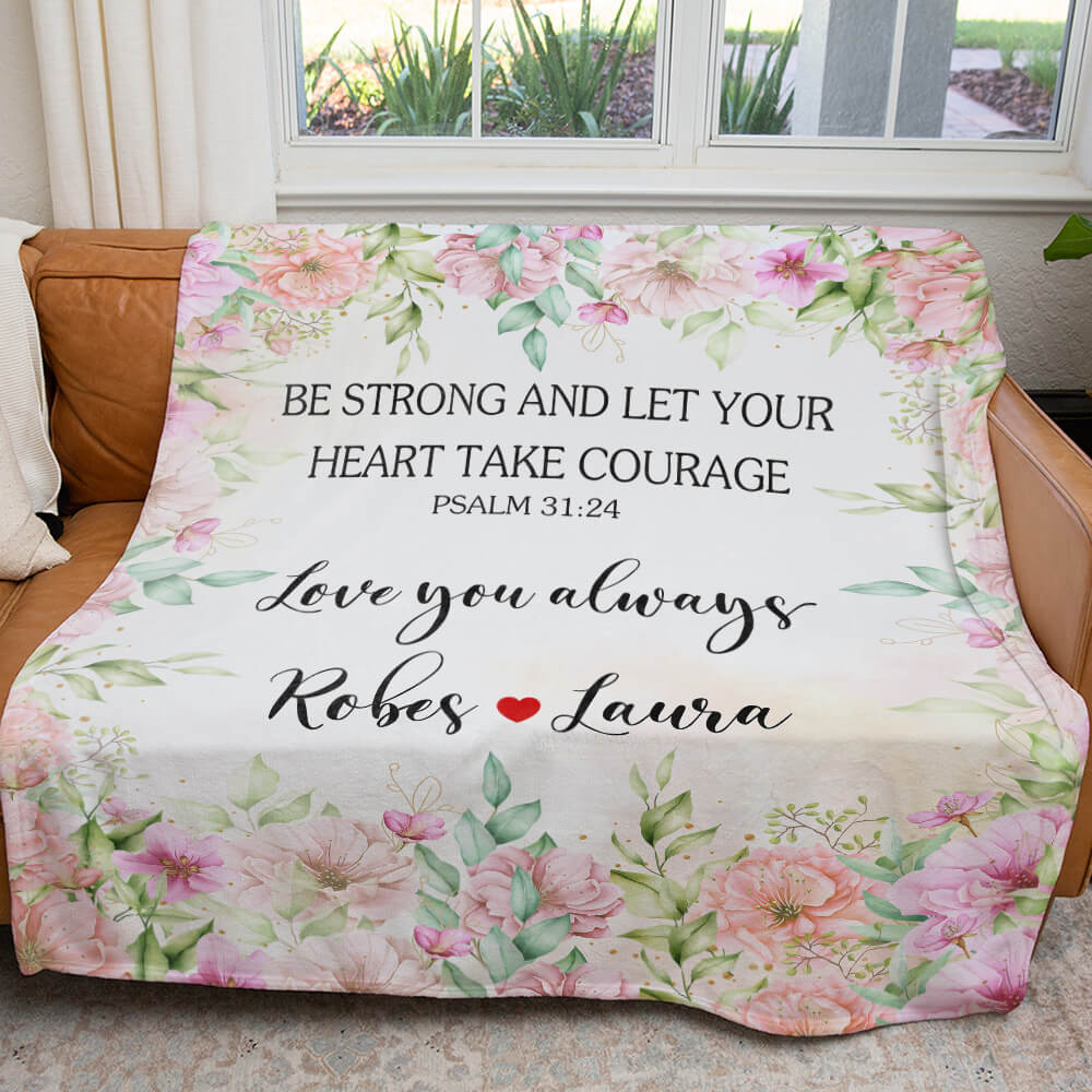 Custom Inspirational Christian Scripture Blanket, Motivational Healing Blanket