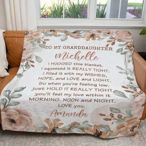 To My Granddaughter When You're Feeling Low Blanket, Blanket Gift for Granddaughter