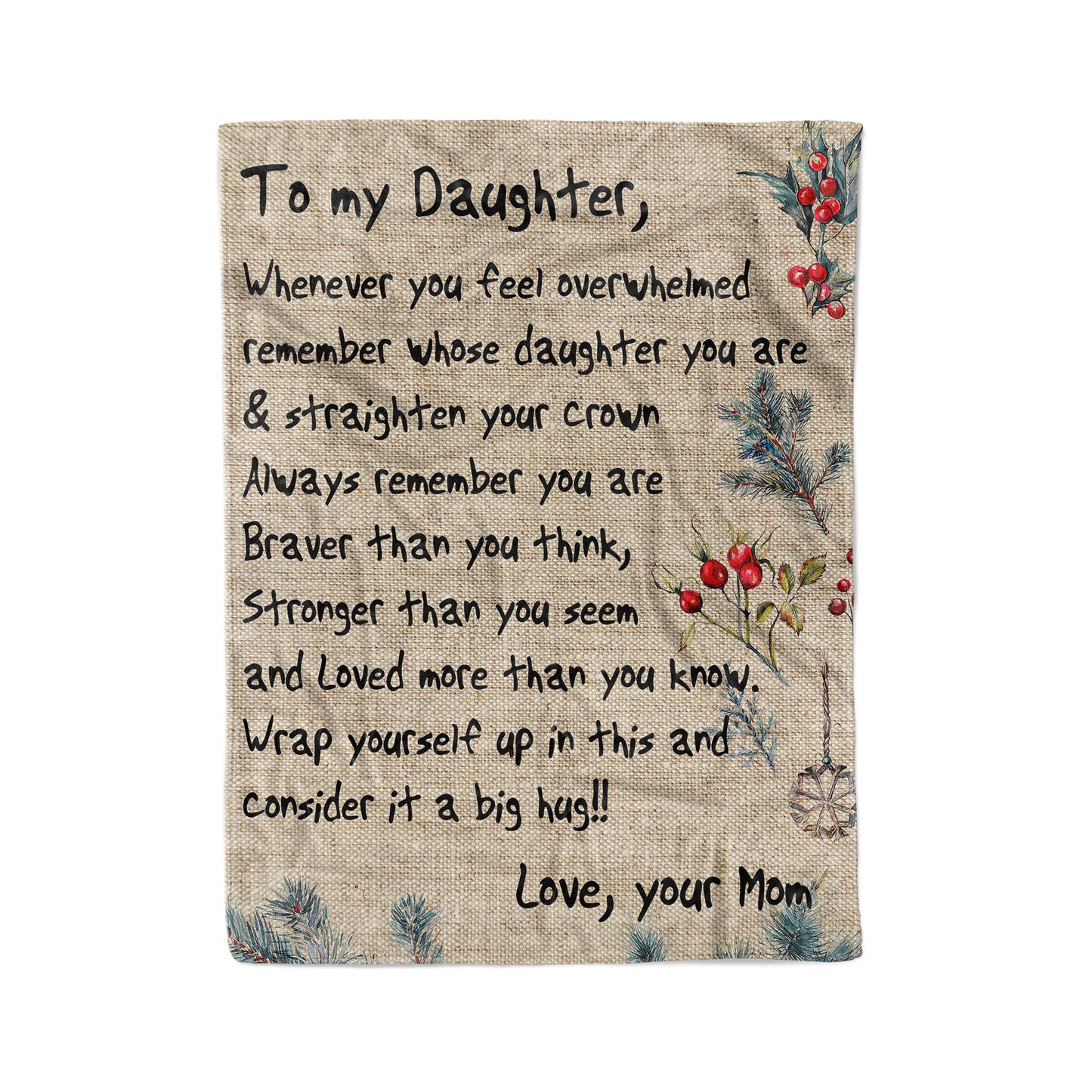 Blanket Christmas Gift For Daughter, Daddy Daughter Gifts, Whose Daughter You Are