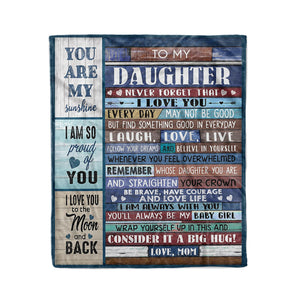 Blanket Gifts For Adult Daughter, Sentimental Gifts For Daughter From Mom, I Love You