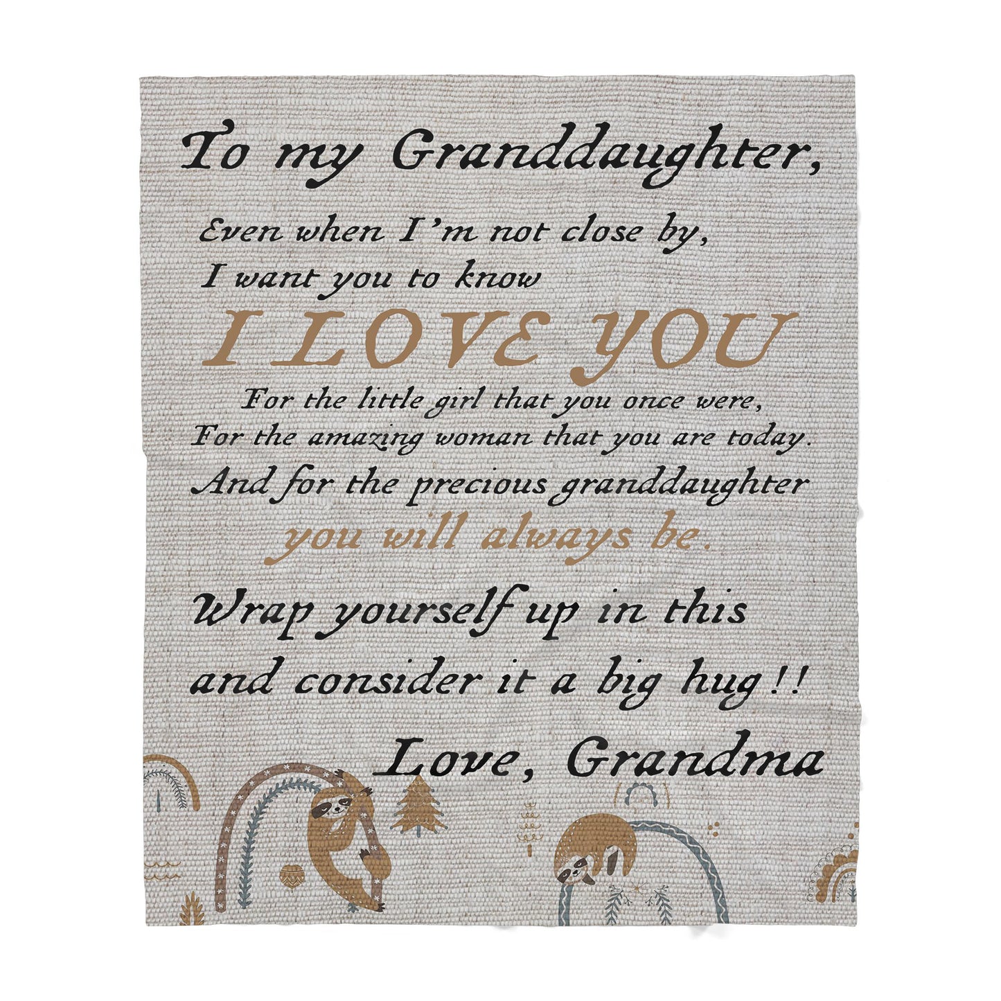 Personalized Blanket Gift For Granddaughter, Gifts For Granddaughter, I Love You