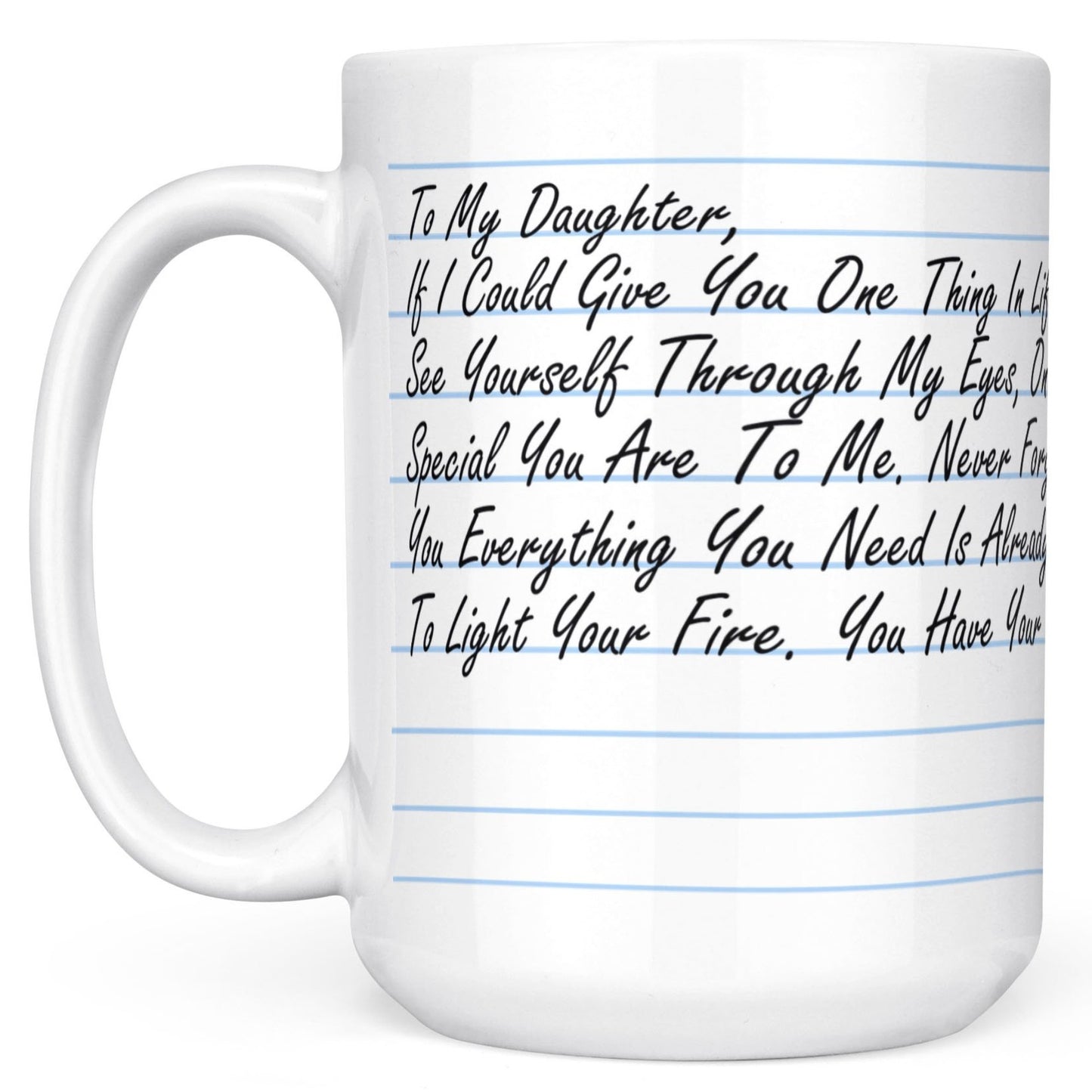 Meaningful Letter to Daughter from Mom Mug Gift Ideas, Custom Message Mug for Daughter