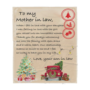 Blanket Christmas Gift ideas for Mother in Law from Son in Law Customize Personalize Love with Your Daughter 20121111 - Sherpa Blanket