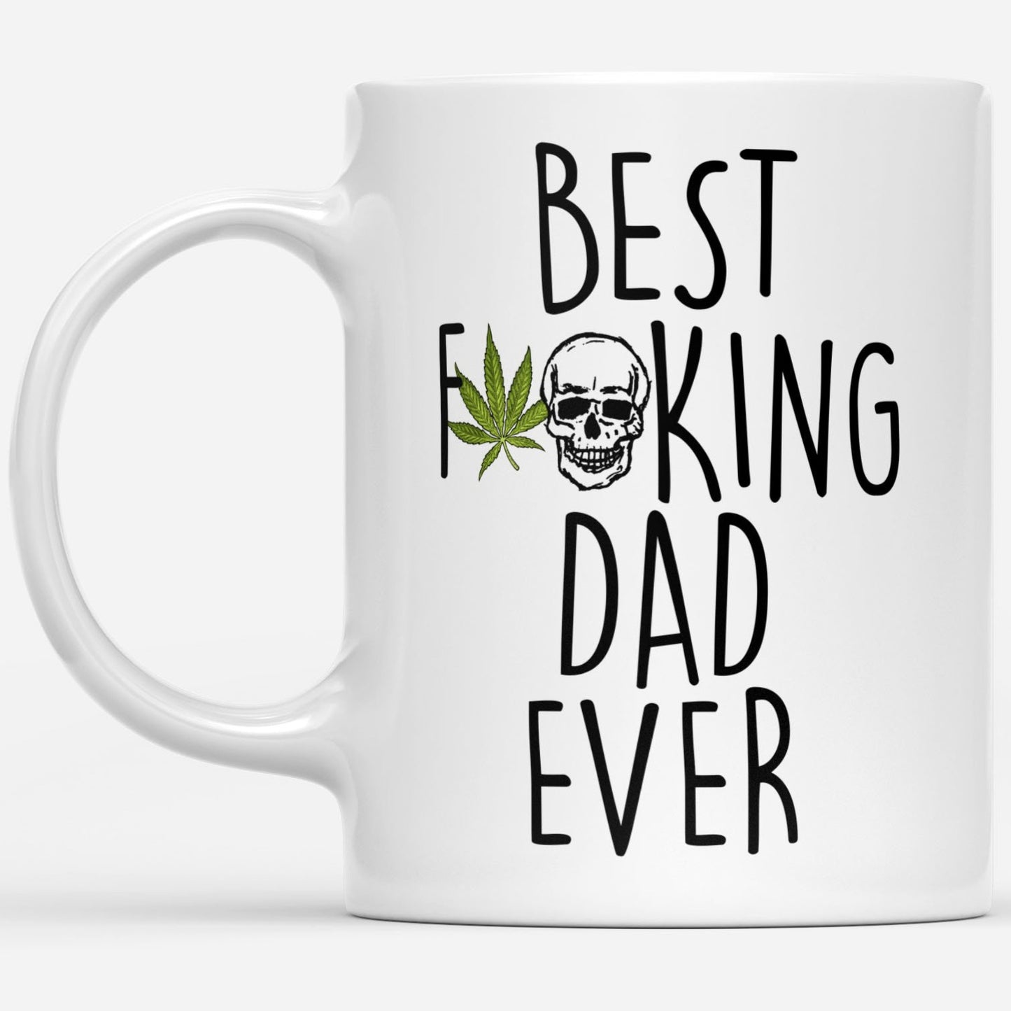 Best F 420 Dad Ever Funny Gift Ideas for Fathers Day DS White Mug