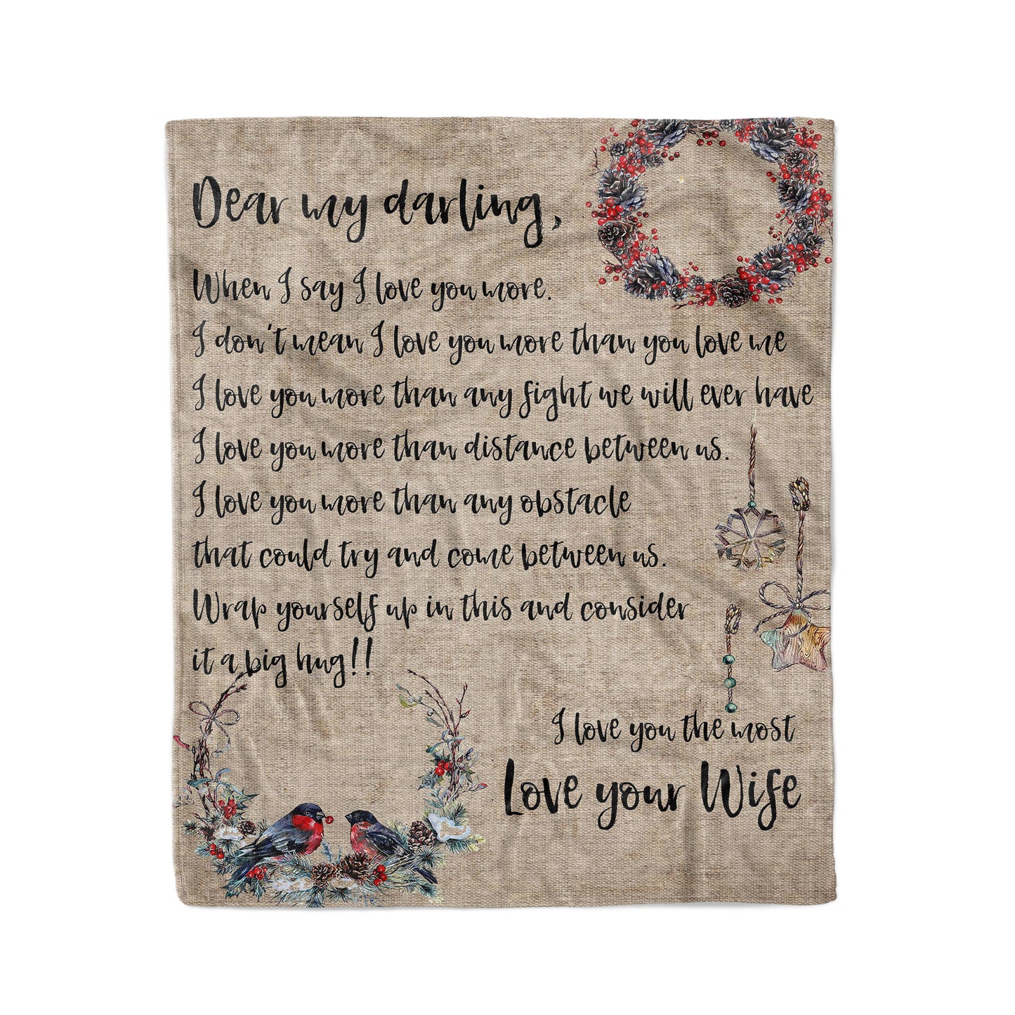 Blanket Gift For Husband, Best Gifts For Men, Dear My Darling