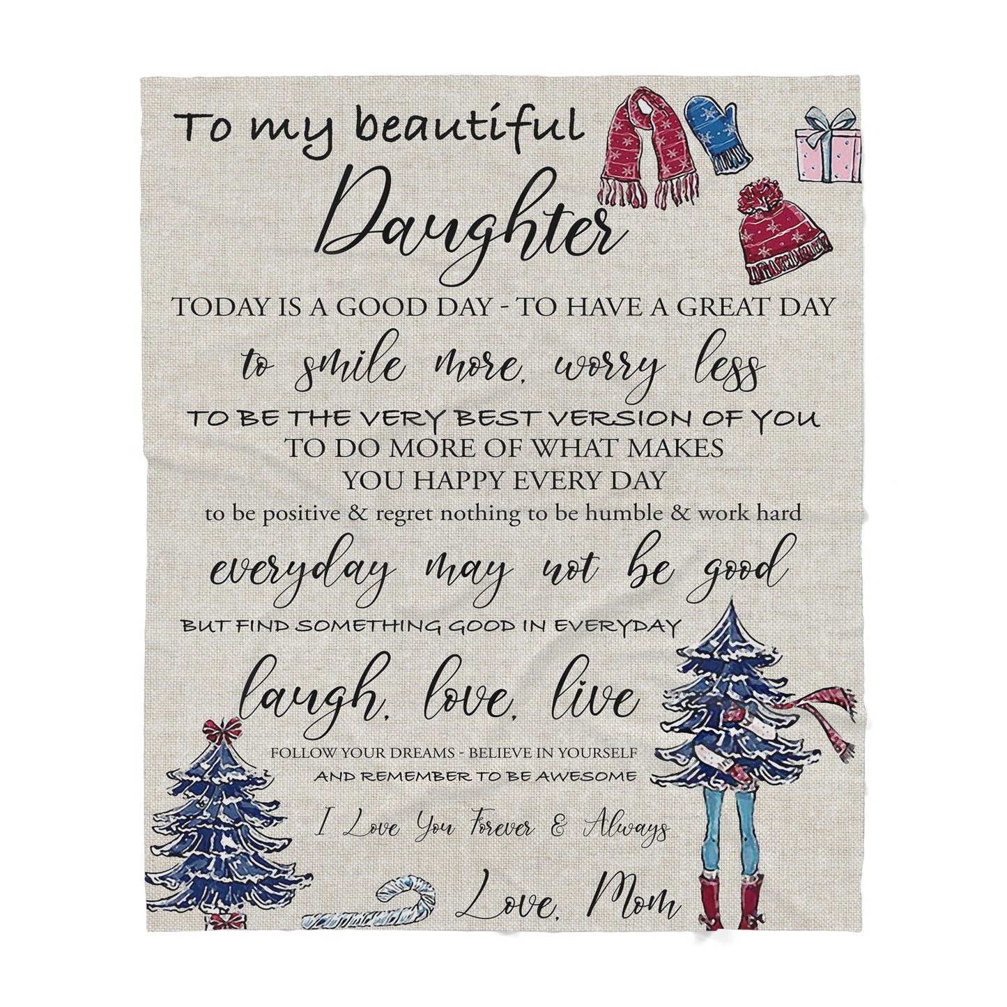 Blanket Gifts For Adult Daughter, Sentimental Gifts For Daughter From Mom, A Good Day