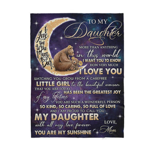 Christmas Blanket Gift For Daughter, Mother Daughter Gifts, Mama Bear