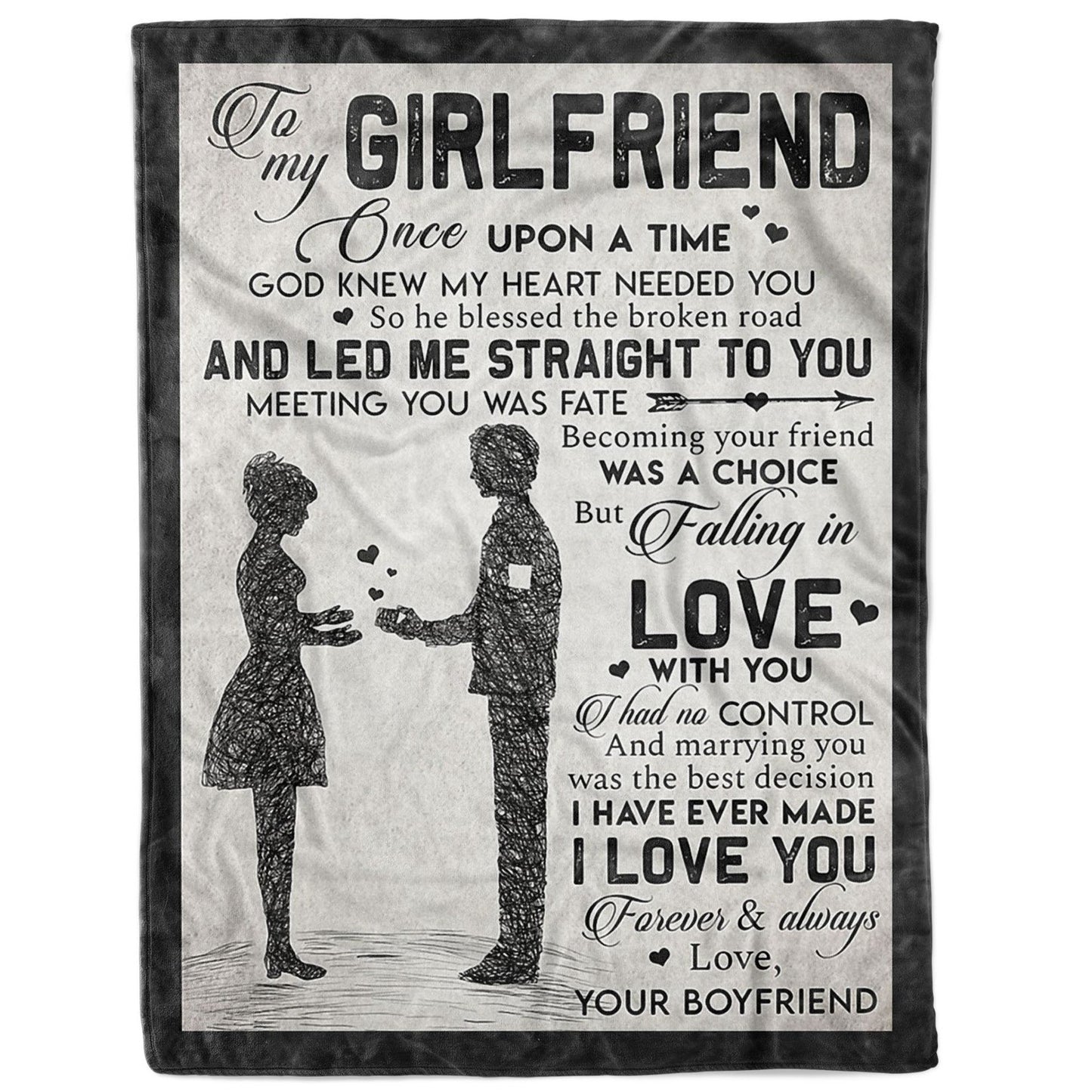 Personalized Blanket Gift For Her, Gift For Girlfriend, Valentines Day Gifts For Her, Once Upon A Time