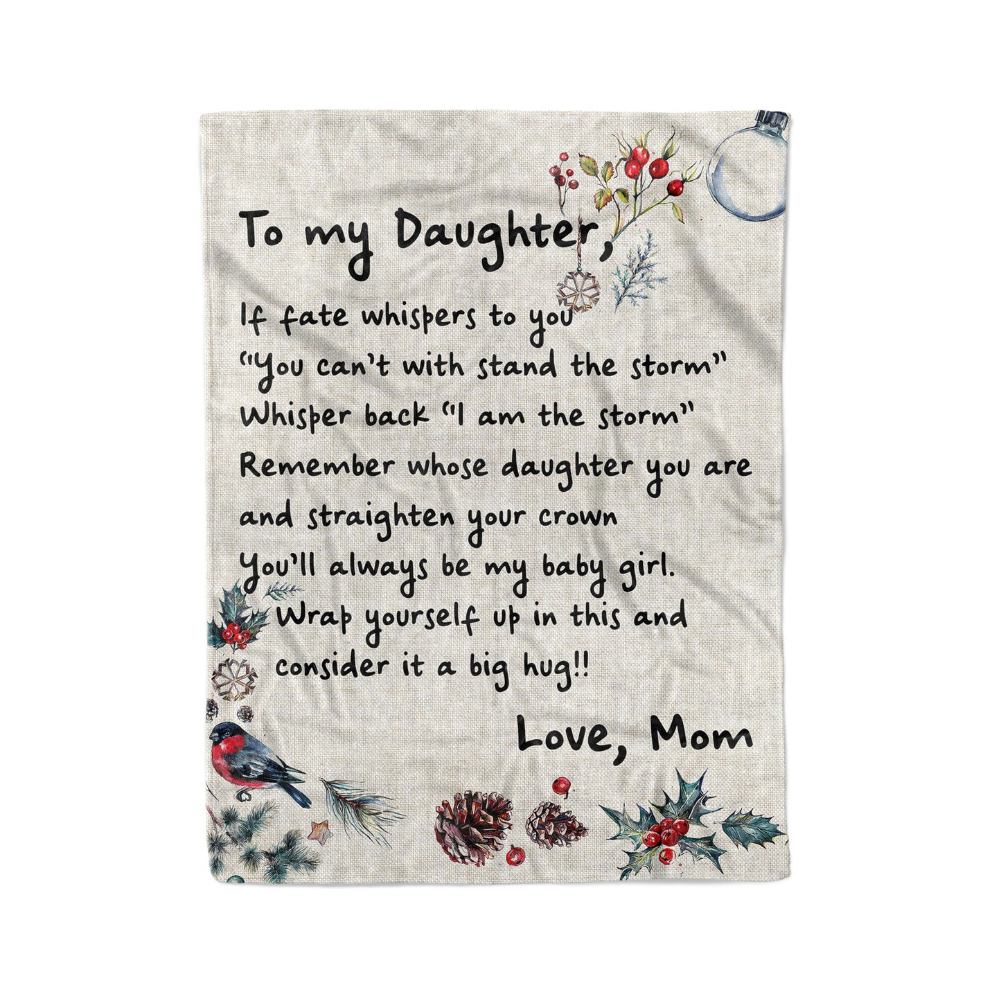 Blanket Gift Ideas For Daughter, Personalized Gifts For Daughter, Fate Whispers