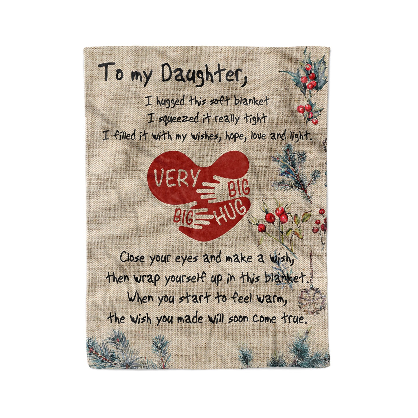 Blanket Christmas Daddy Daughter Gifts, Birthday Gift Ideas For Daughter, Make a Wish