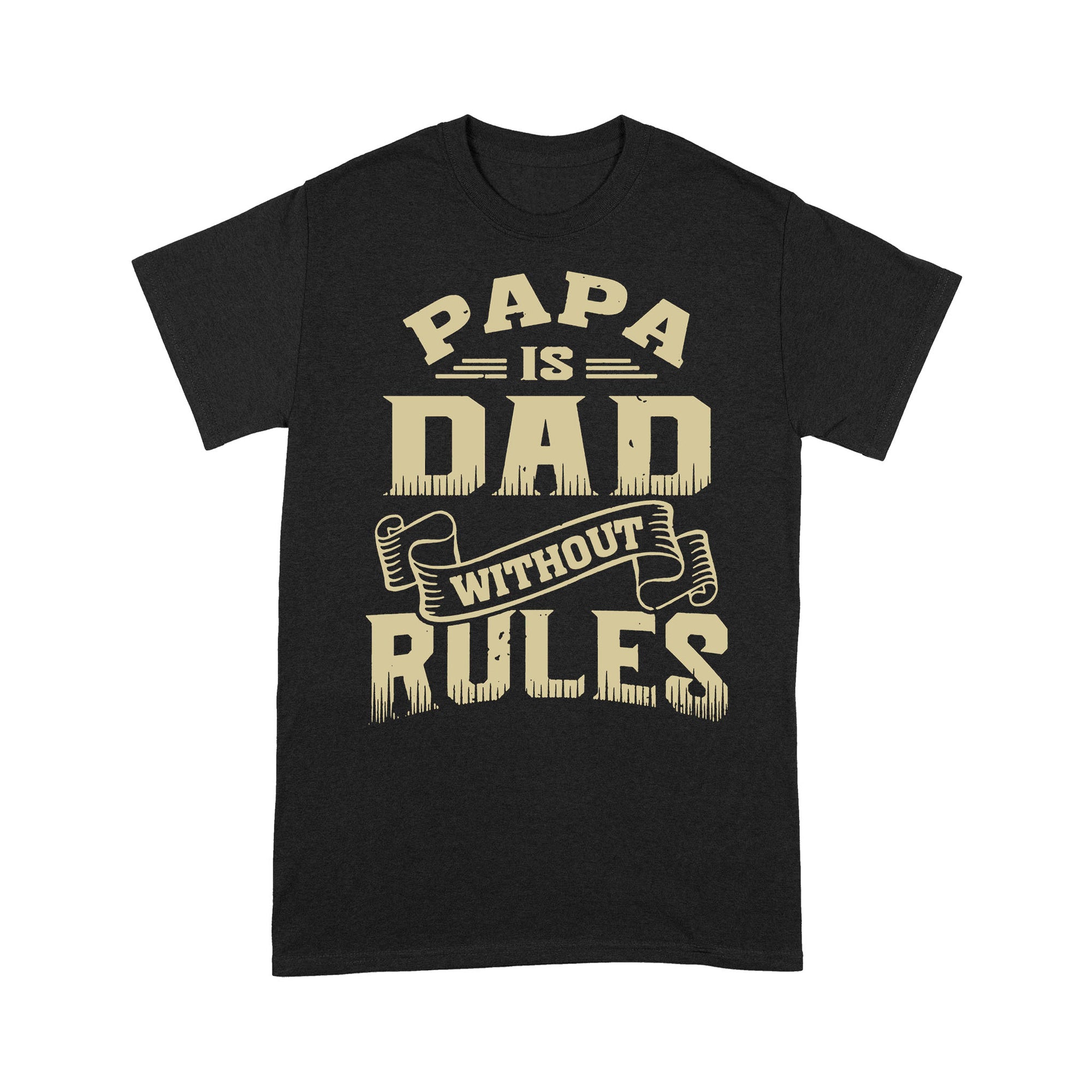 Papa Is Dad Without Rules Vintage Classic Retro B - Standard T-shirt