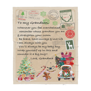 Blanket Christmas Gift For Grandson, Valentine Gifts For Grandsons, Feel Overwhelmed