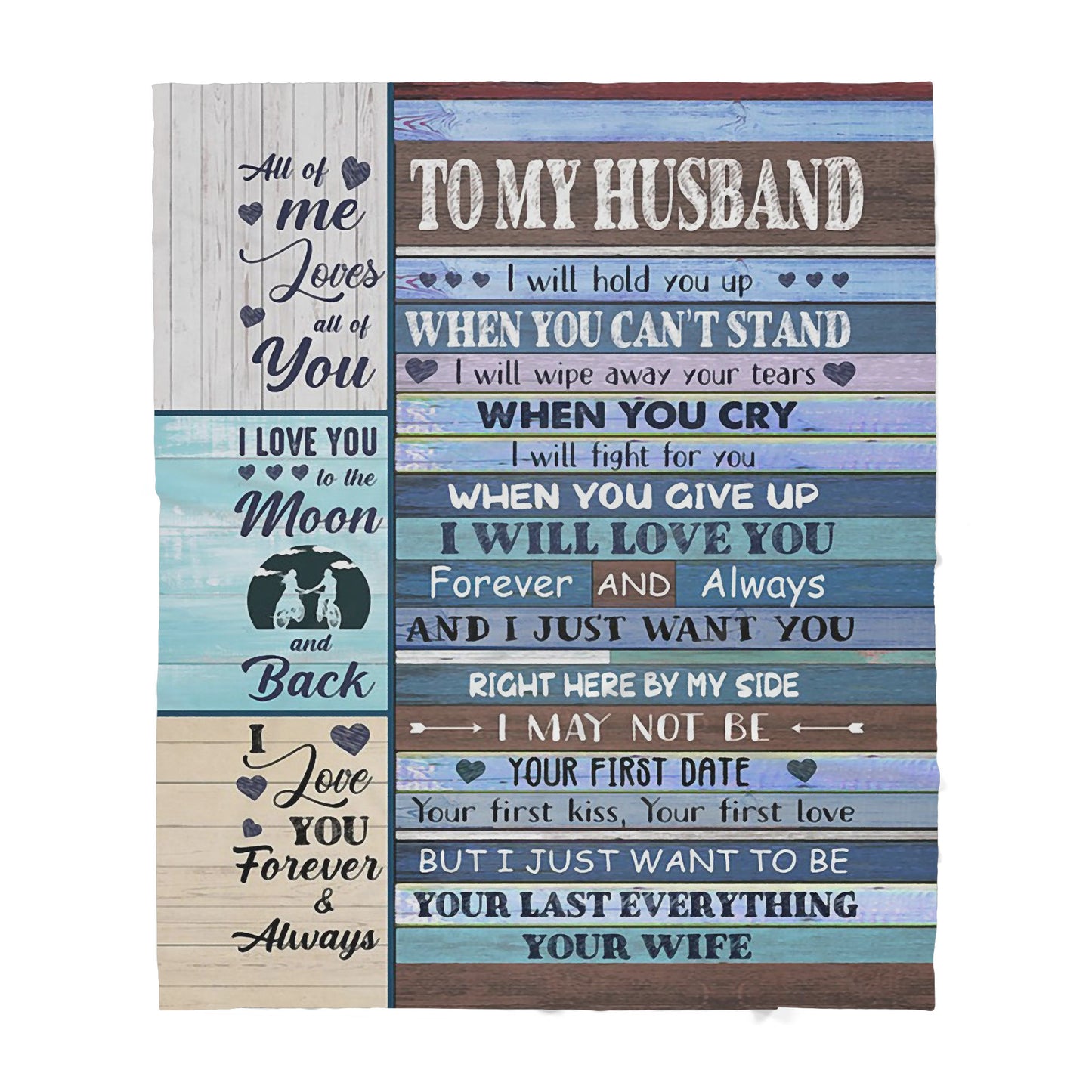 Blanket Gift For Husband, Romantic Birthday Gifts For Him, I Will Hold