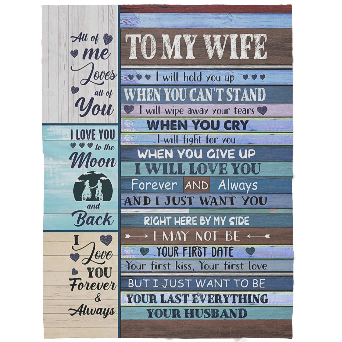 Personalized Blanket Gift For Wife, Valentines Day Gifts For Her, I Will Hold