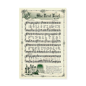 Christmas Carol Decoration Gift Ideas The First Noel Christian Anthem Hymn Praise and Worship Song Matte Canvas