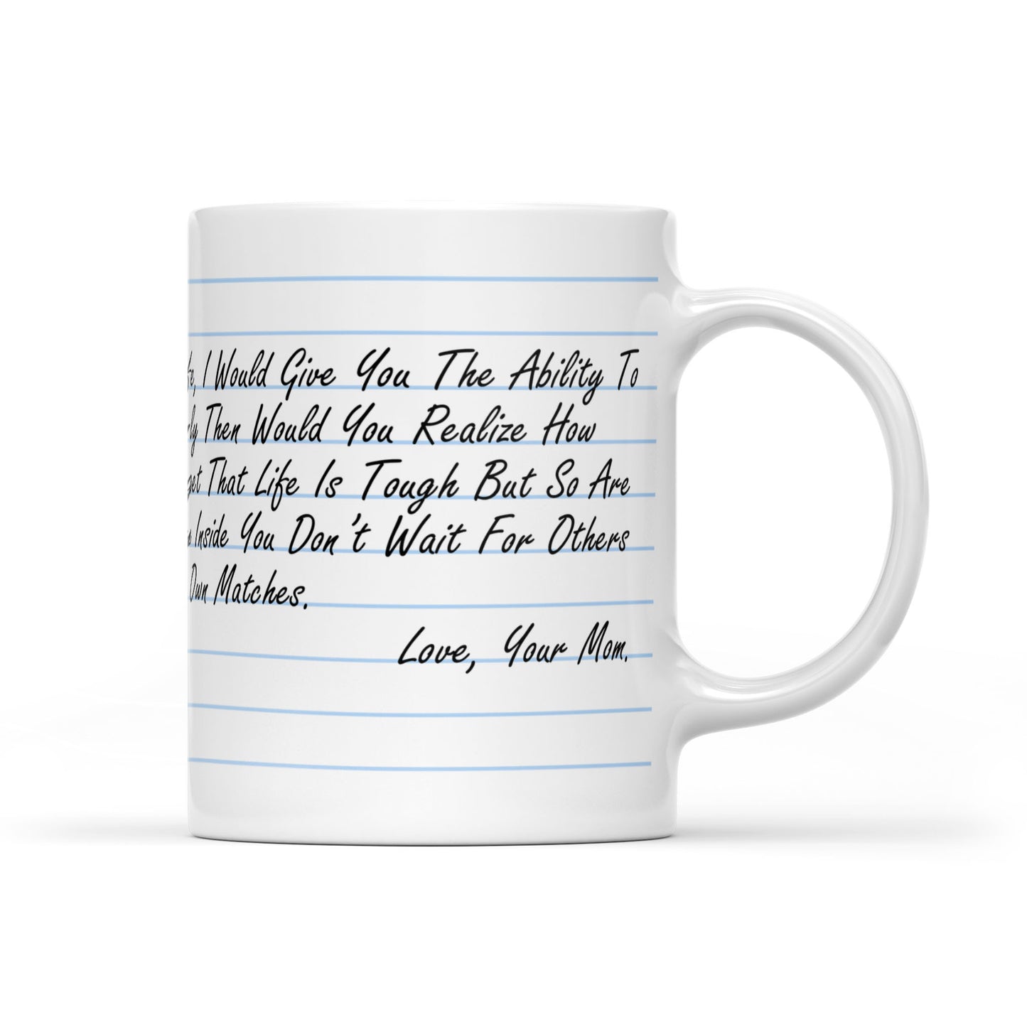 Thoughtful Message Letter Gift Mug for Son, Custom Birthday Gift Mug for Son From Mom