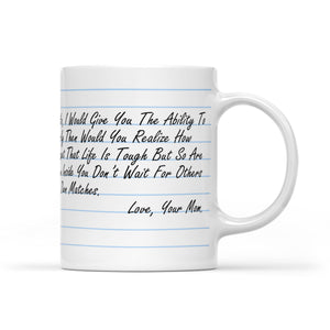 Thoughtful Message Letter Gift Mug for Son, Custom Birthday Gift Mug for Son From Mom