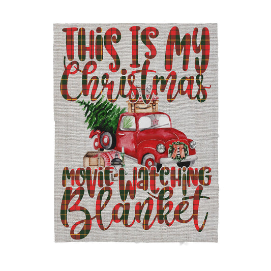 This is My Christmas Movie Watching Blanket, Funny Christmas Blanket Gift Ideas, Tartan Blanket