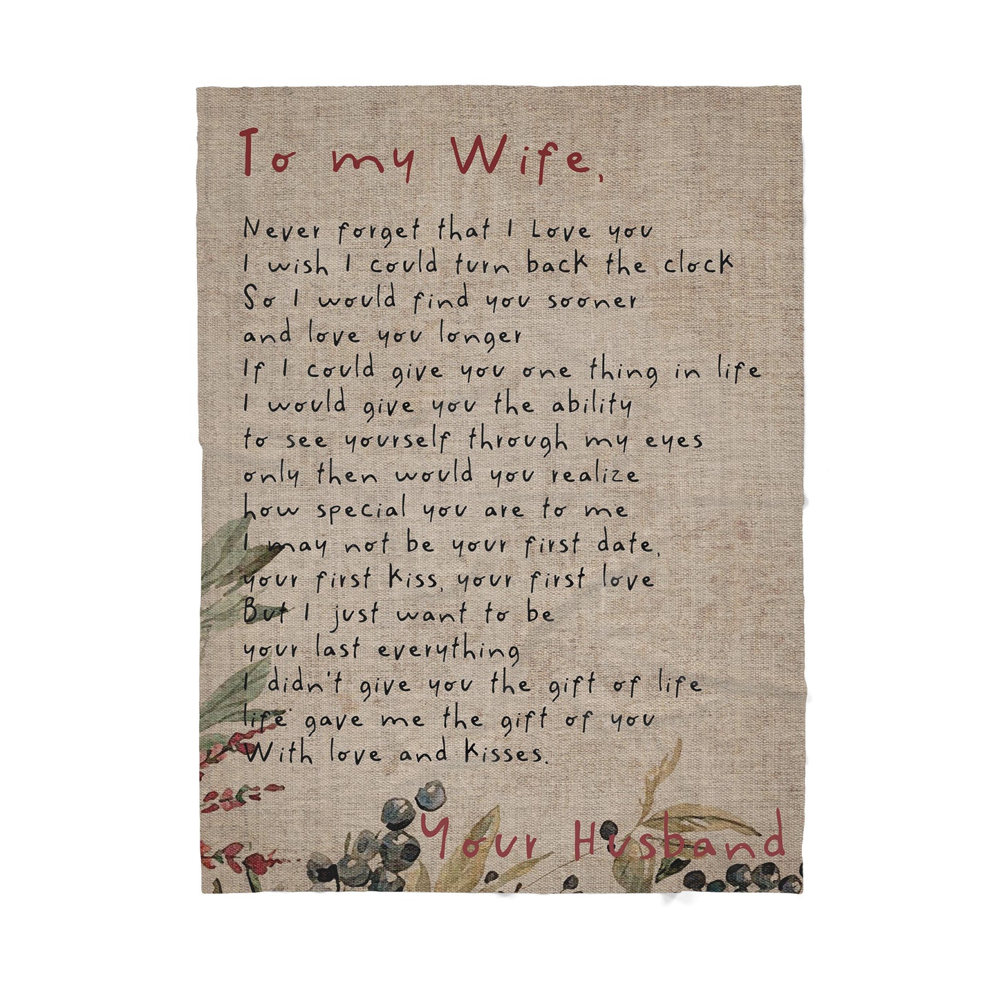 Christmas Blanket Gift For Her, Gift Ideas For Her, Gift Ideas For Wife, You Are The Only One