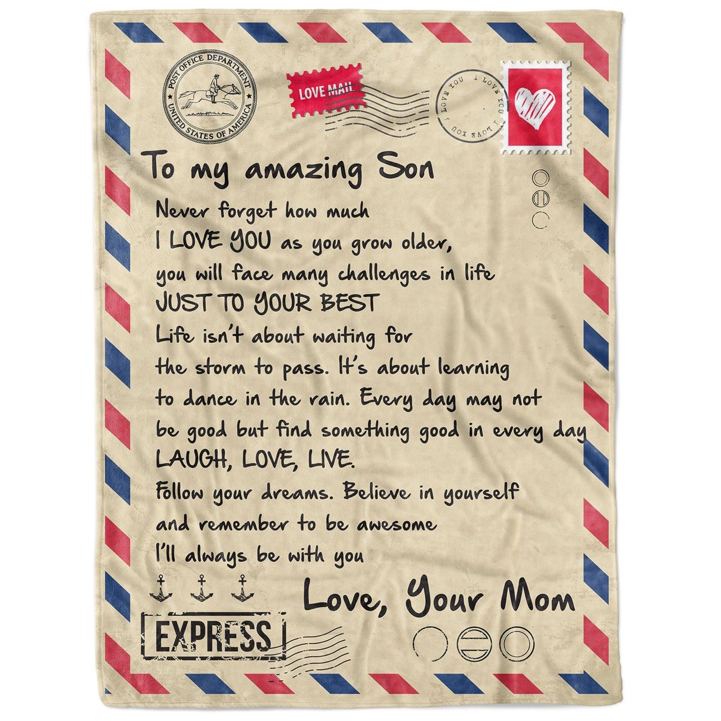 Blanket Gifts For Sons From Mothers, Christmas Gifts For Son, I Love You