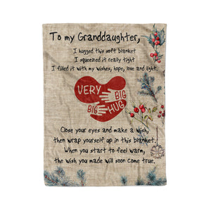 Blanket Christmas Gift For Granddaughter, Make a Wish
