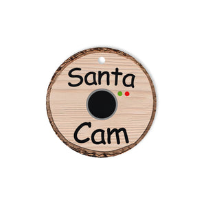 Wood Effect Print Vintage Design Funny Santa Claus Cam Camera Christmas Ornament Tree Topper Decoration Gift Ideas