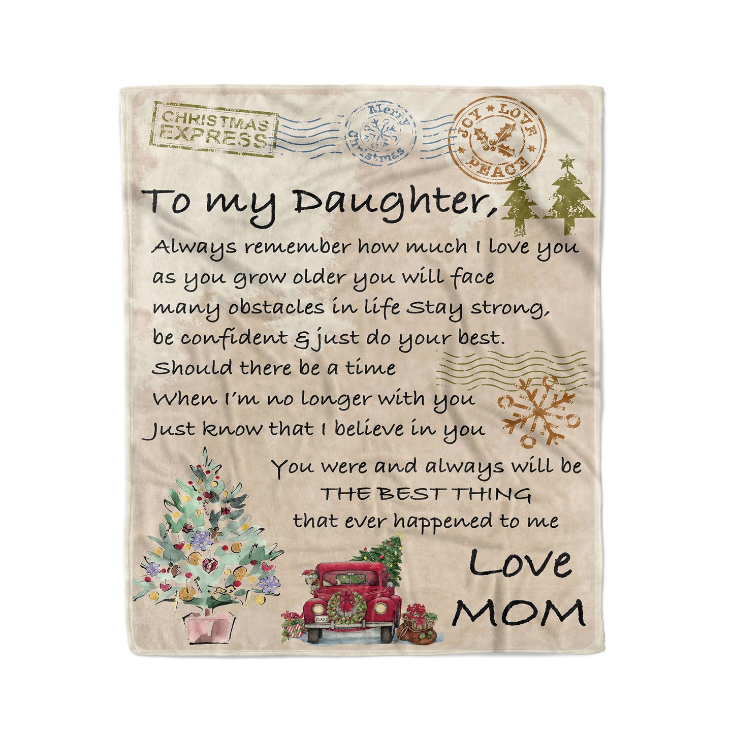 Personalized Blanket Birthday Gifts For Daughter, Mom And Daughter Gifts, I Love You