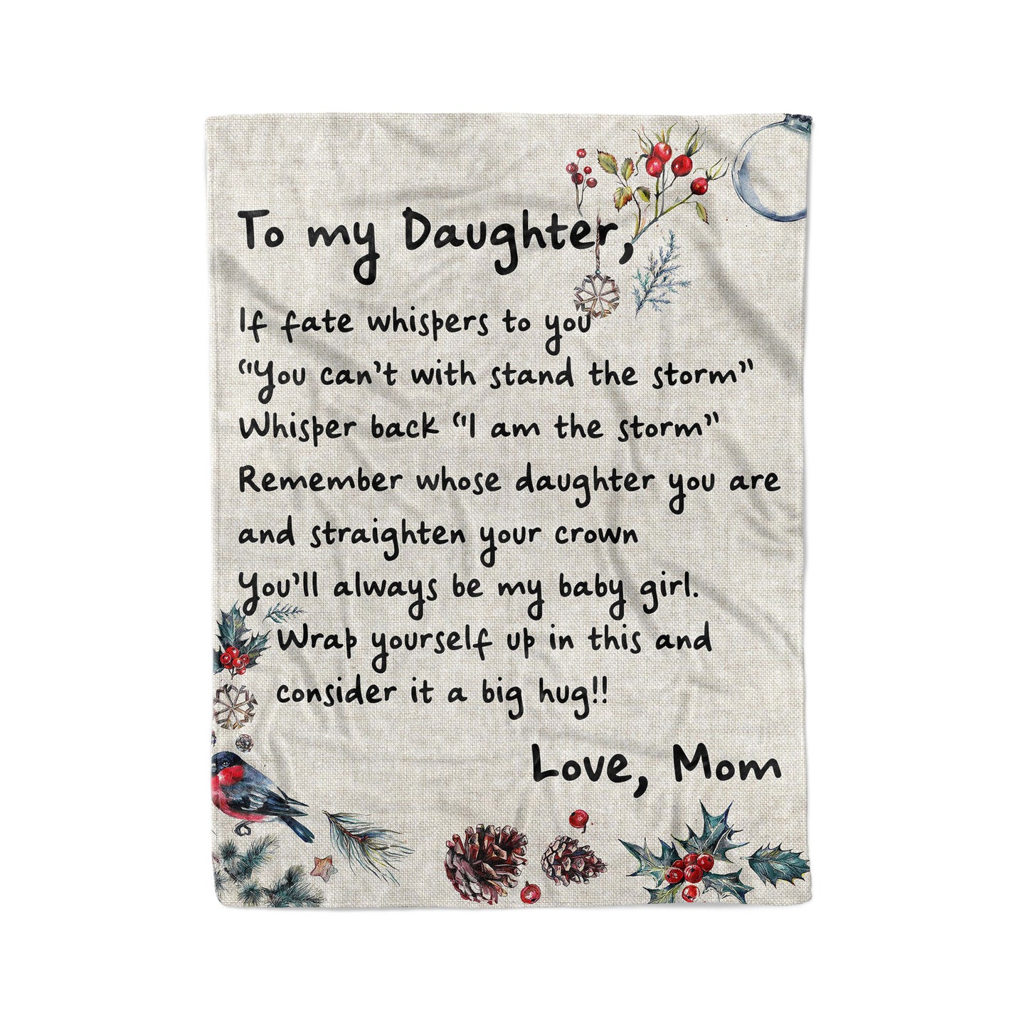 Blanket Gift Ideas For Daughter, Personalized Gifts For Daughter, Fate Whispers