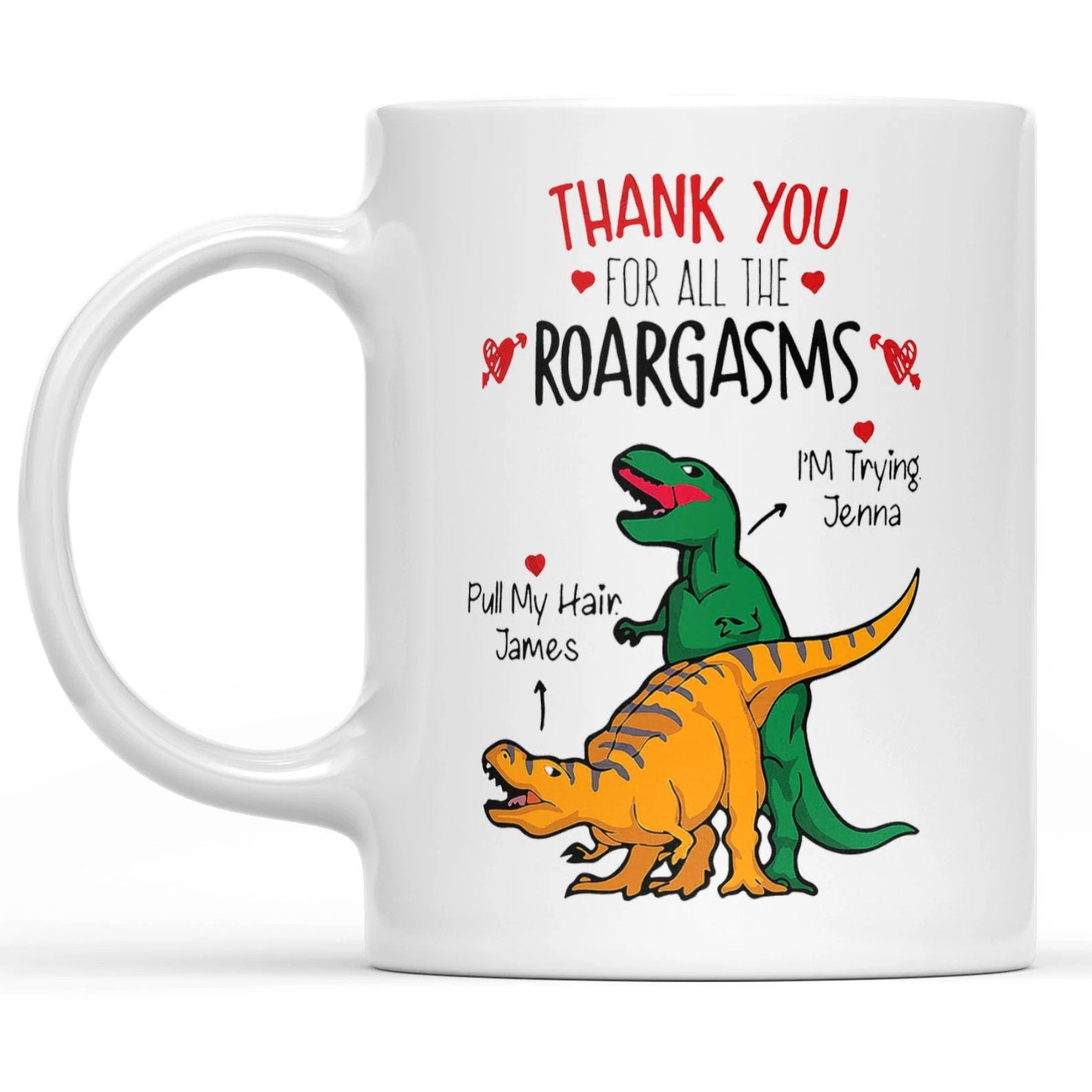 Funny Couple Mug, Thank You for All The Roargasms