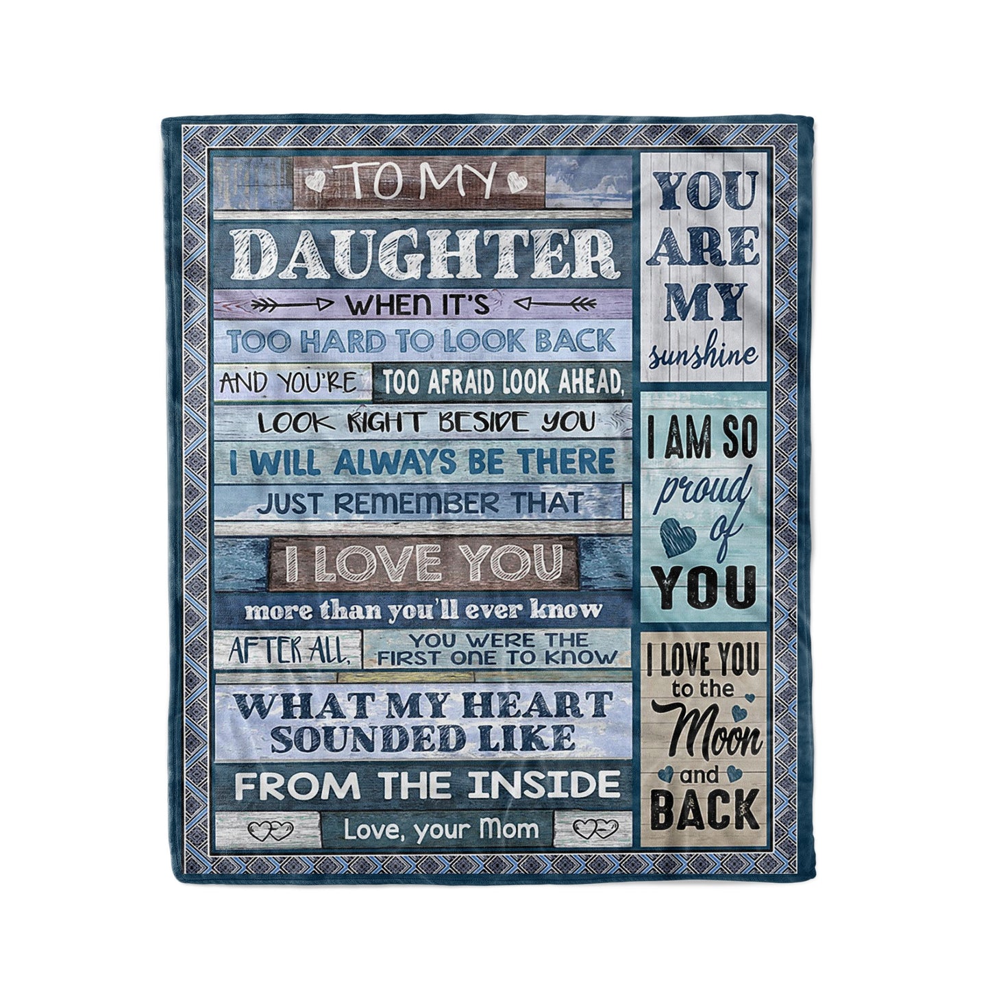 Blanket Gift For Daughter, Birthday Gifts For 12 Year Old Daughter, Its Too Hard