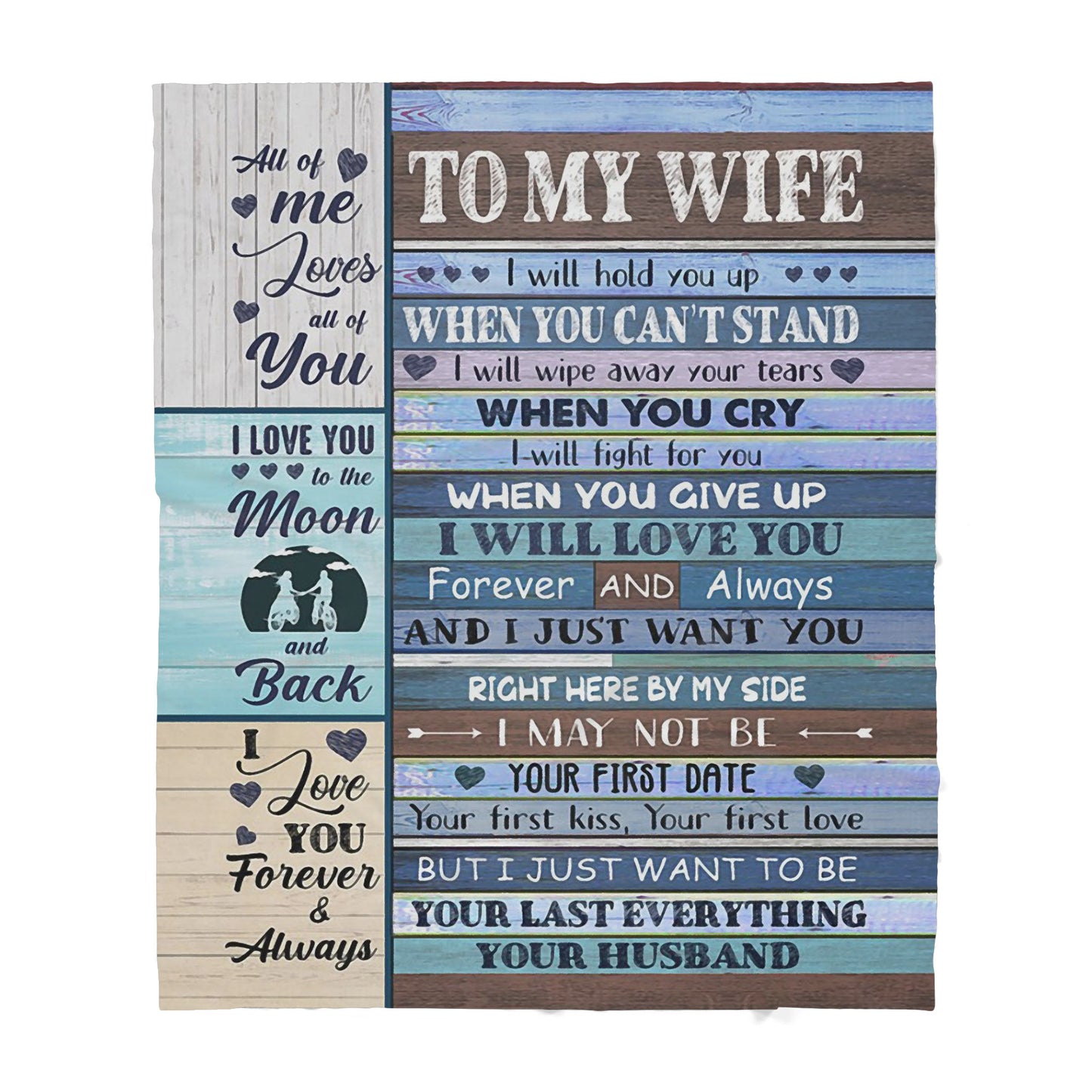 Personalized Blanket Gift For Wife, Valentines Day Gifts For Her, I Will Hold