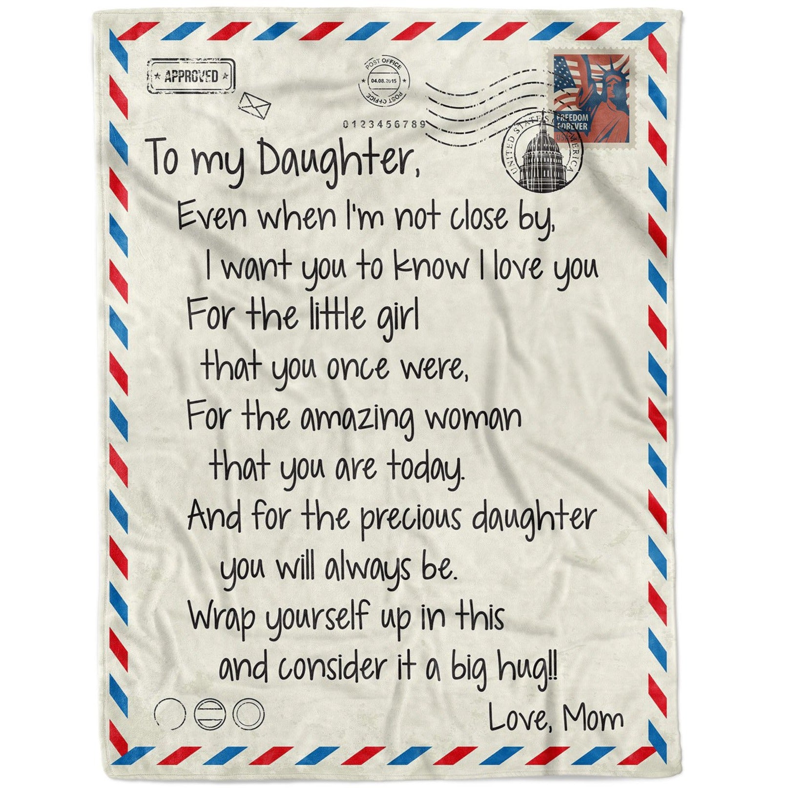 Blanket Christmas Birthday Gift ideas for Mother Daughter from Mother Mom Even When Im Not Close Personalize Customize Fleece Blanket