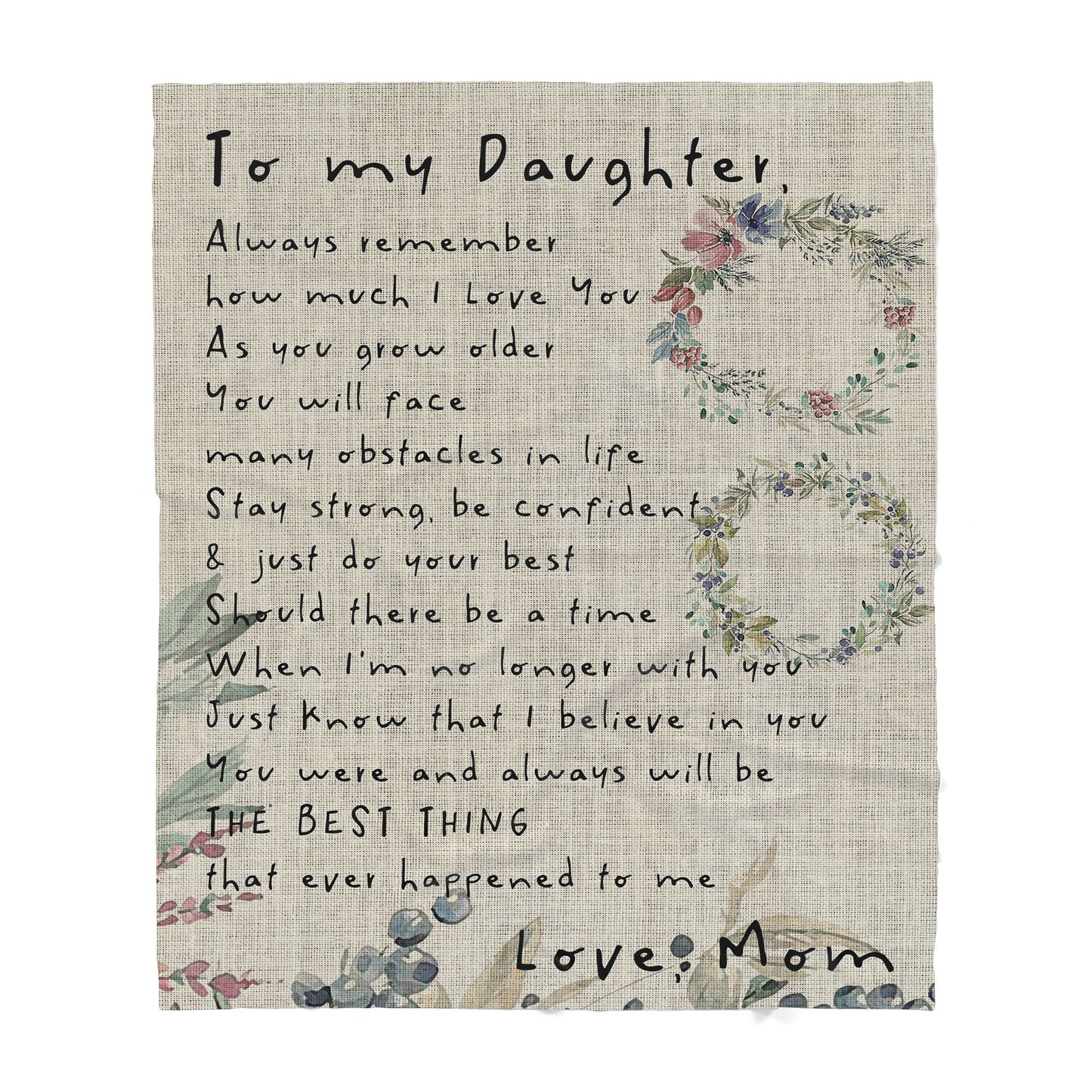 Blanket Gift For Daughter, Birthday Gift For Daughter, Always Remember