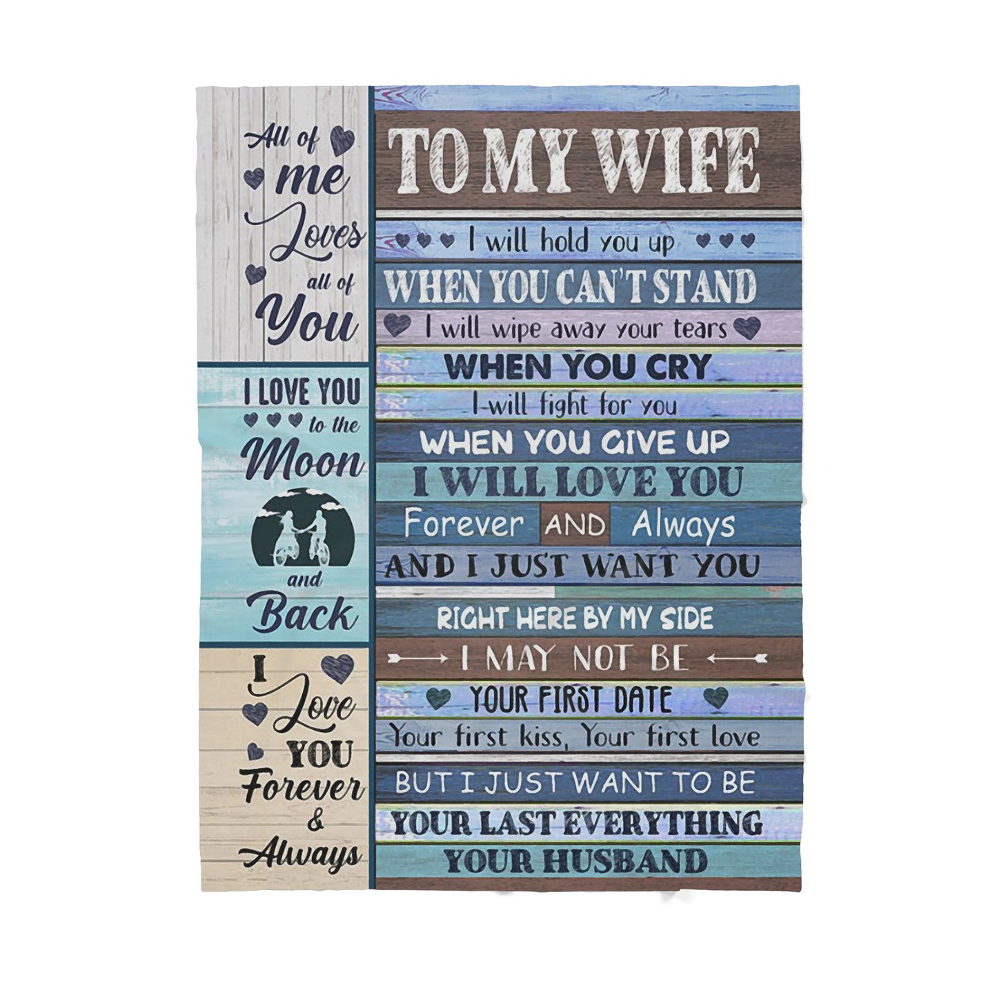 Personalized Blanket Gift For Wife, Valentines Day Gifts For Her, I Will Hold