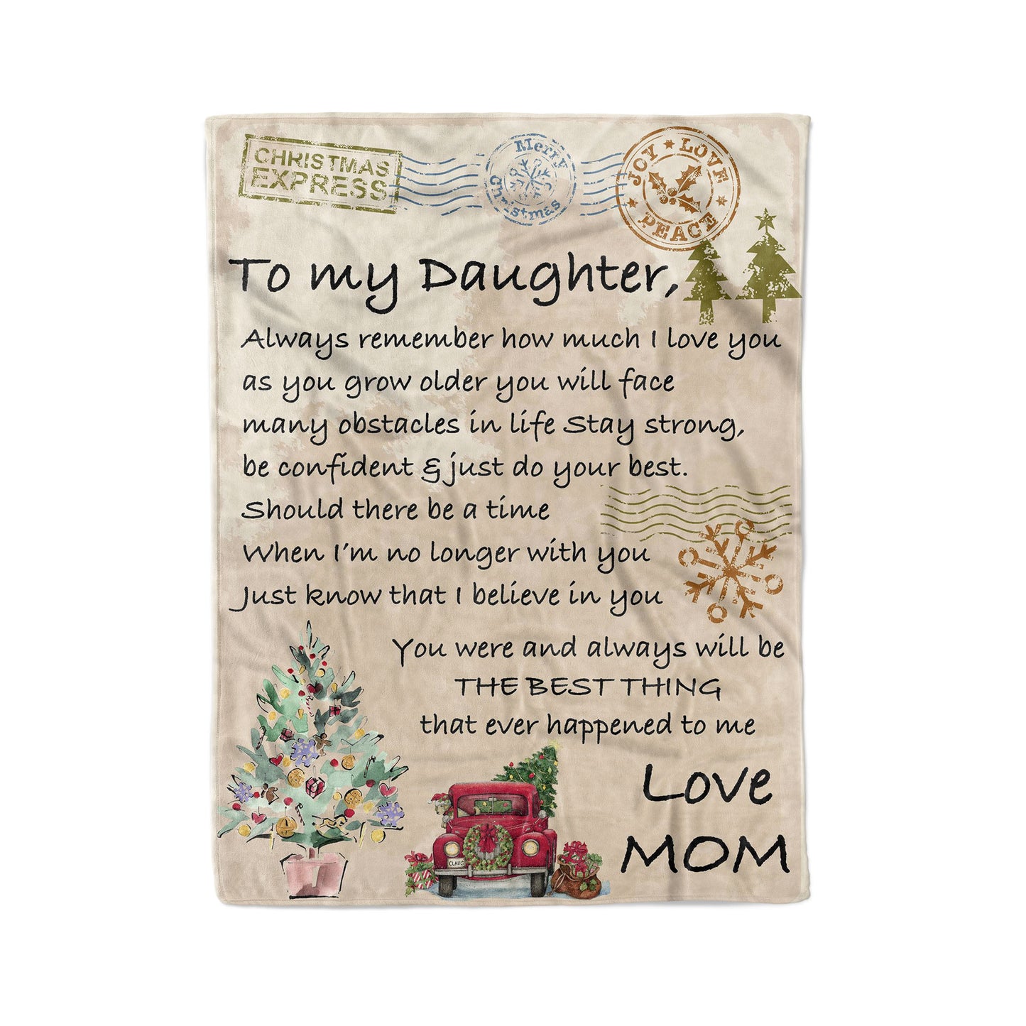 Personalized Blanket Birthday Gifts For Daughter, Mom And Daughter Gifts, I Love You