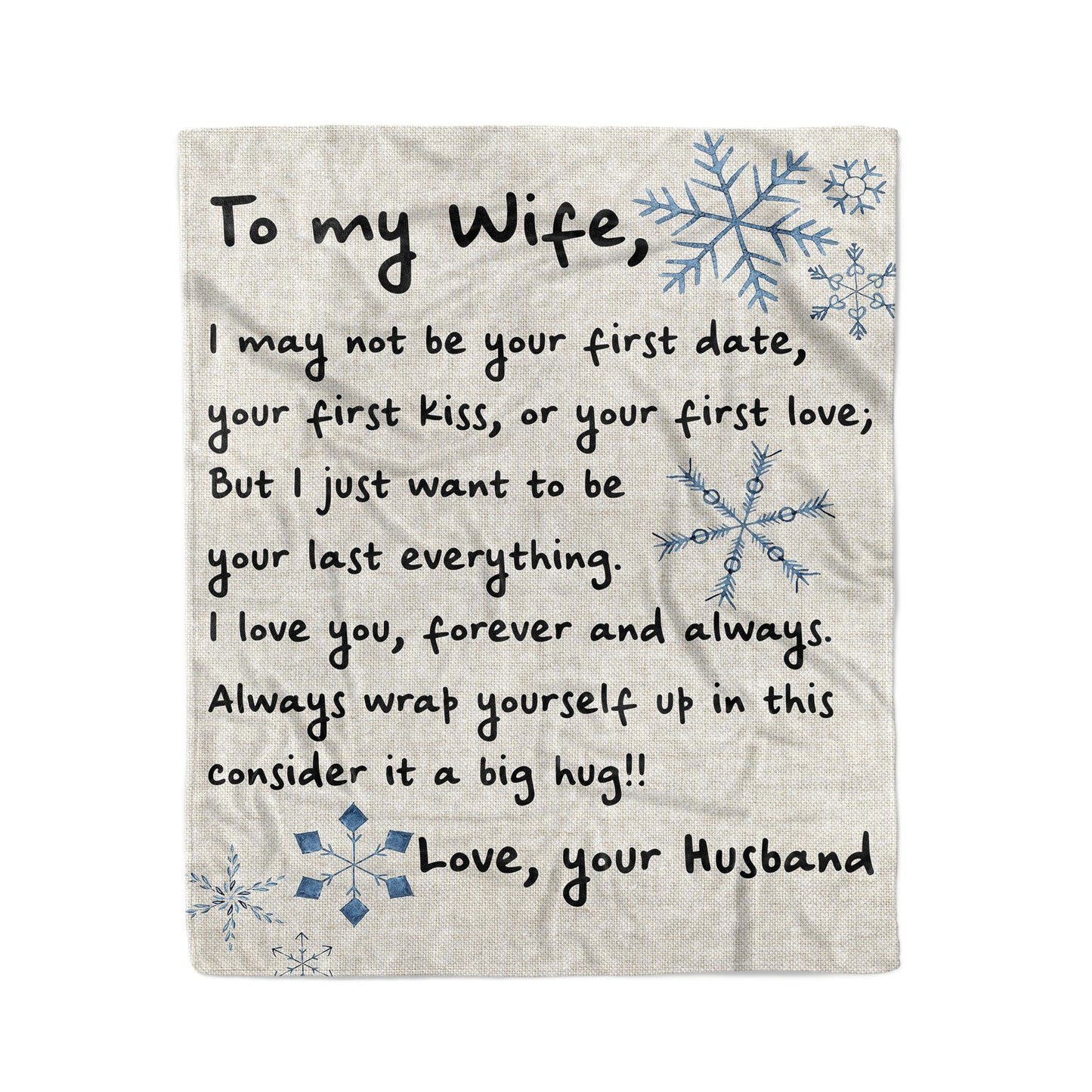 Christmas Blanket Gift For Wife, Personalised Gifts For Her, First Date Your First Kiss,