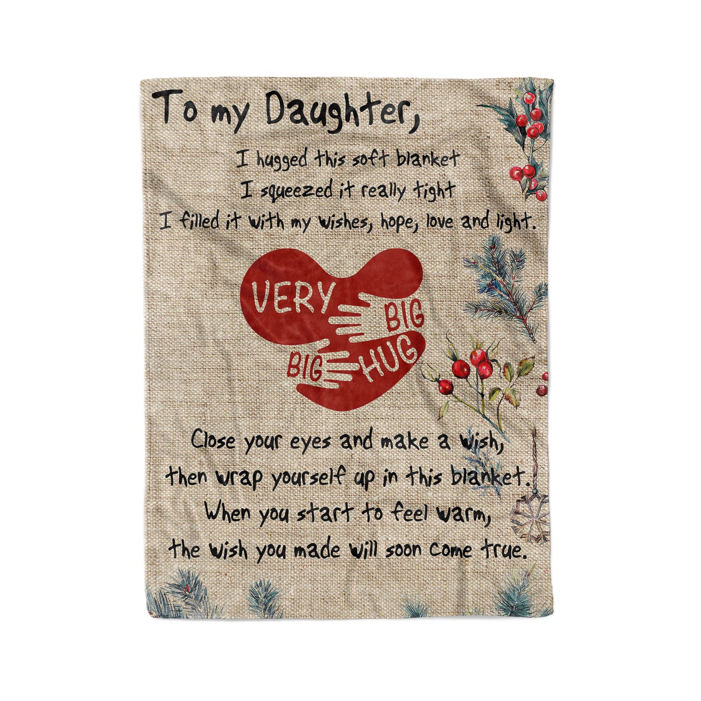 Blanket Christmas Daddy Daughter Gifts, Birthday Gift Ideas For Daughter, Make a Wish