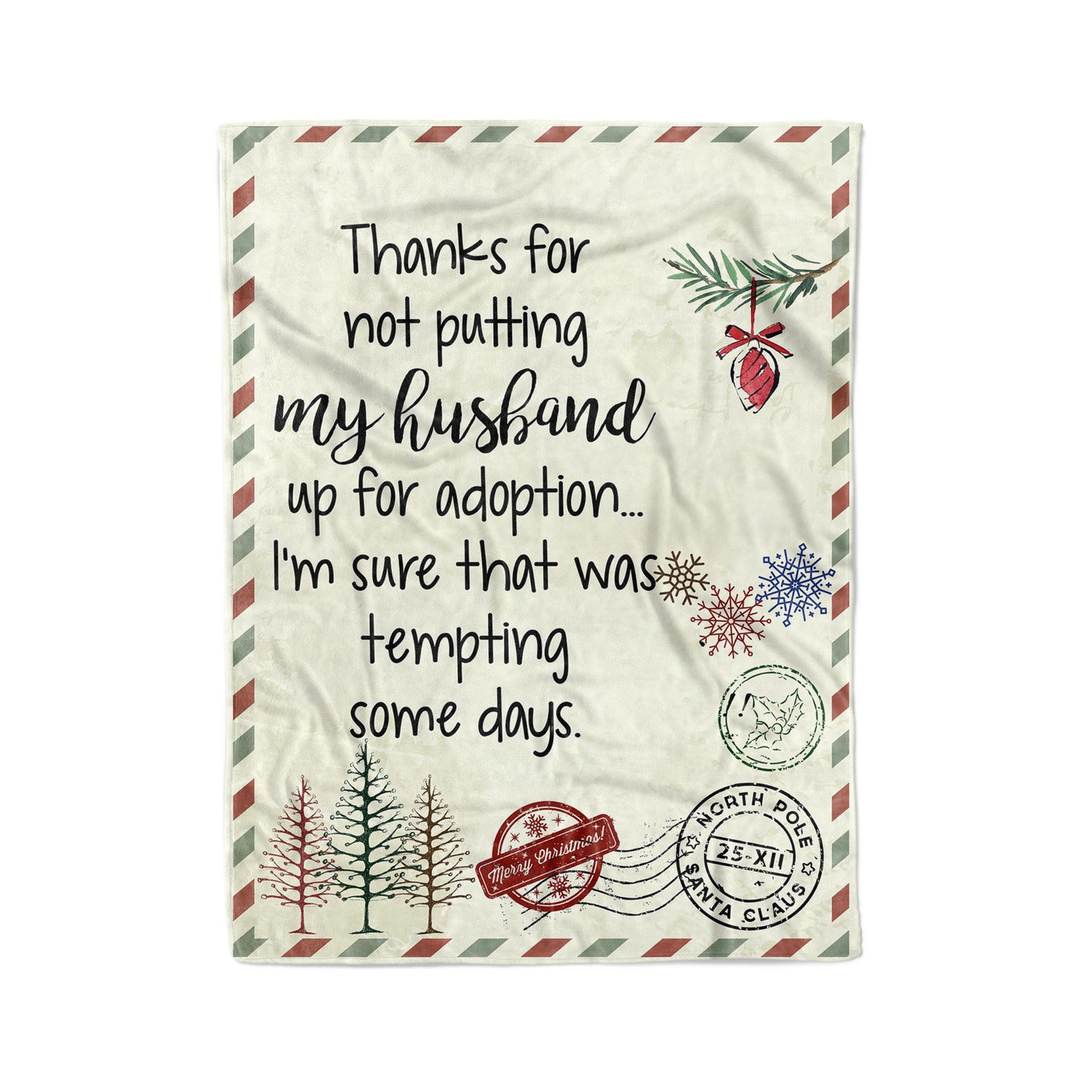 Blanket Christmas Gift Ideas for Mother in Law Not Putting My Husband for Adoption 20120202 - Fleece Blanket