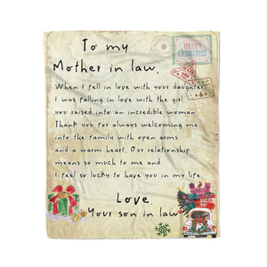 Blanket Christmas Gift ideas for Mother in Law from Son in Law Customize Personalize Love with Your Daughter 20121110 - Fleece Blanket