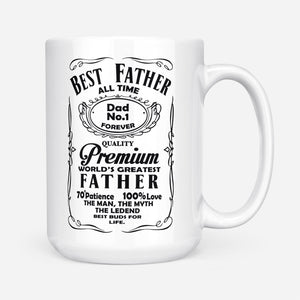 Best Father All Time Dad No 1 Forever Funny Gift Ideas for Dad Fathers Day DS White Mug