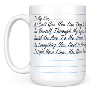 Thoughtful Message Letter Gift Mug for Son, Custom Birthday Gift Mug for Son From Mom