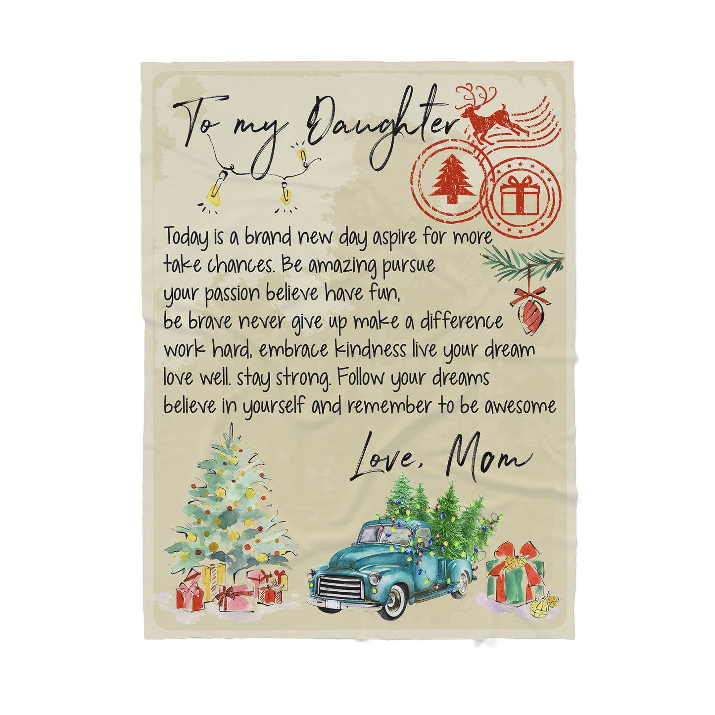 Blanket Mother Daughter Gifts Ideas, Sentimental Gifts For Daughter From Mom, Today Is A