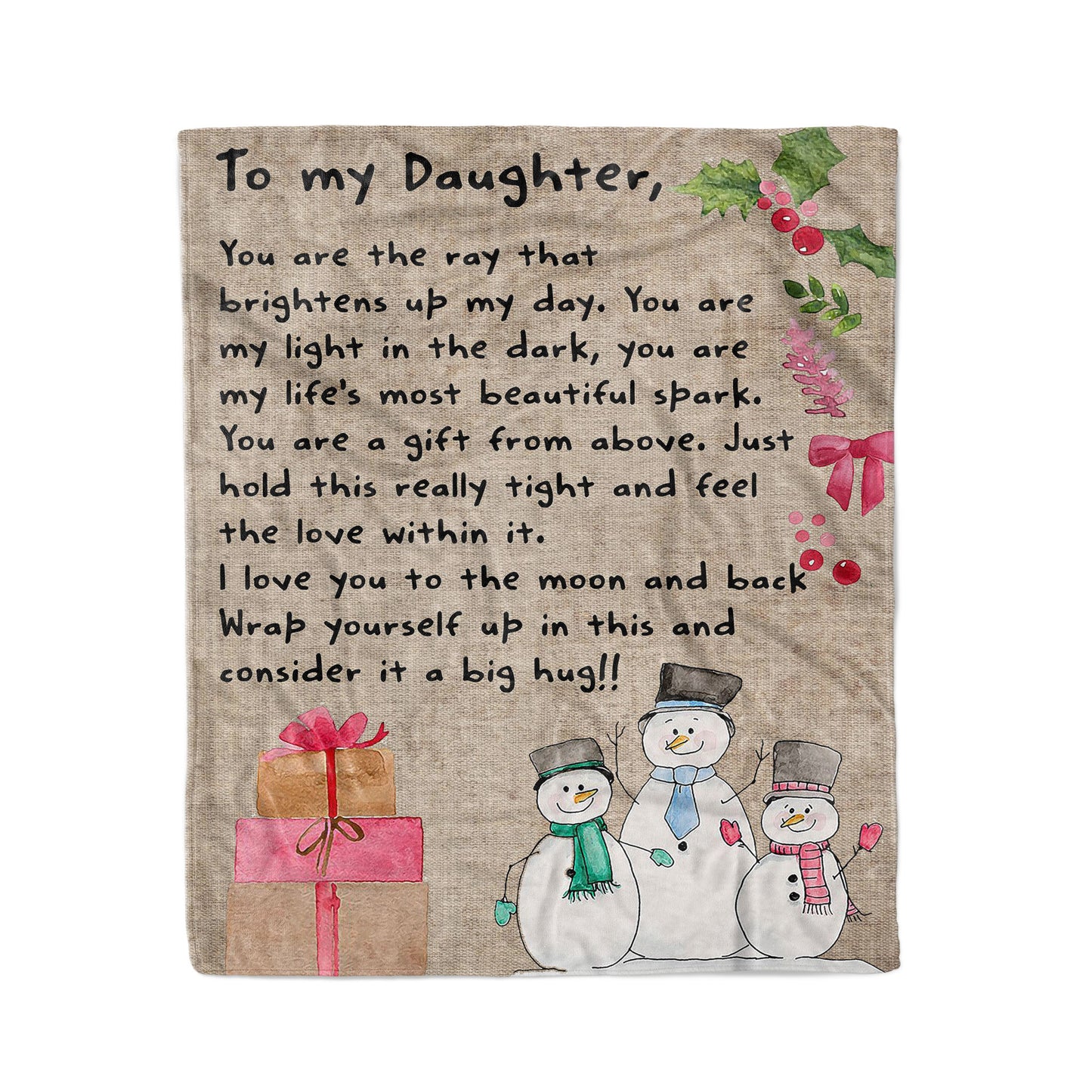 Christmas Blanket Gift For Daughter, Gifts For 9 Year Old Daughter, You Are The Ray