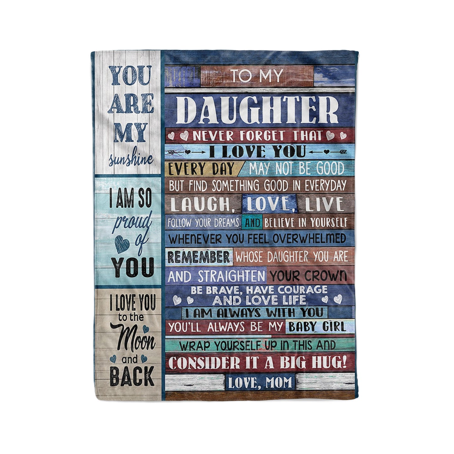 Blanket Gifts For Adult Daughter, Sentimental Gifts For Daughter From Mom, I Love You