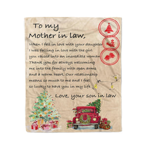 Blanket Christmas Gift ideas for Mother in Law from Son in Law Customize Personalize Love with Your Daughter 20121111 - Fleece Blanket